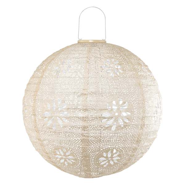 Allsop Home & Garden Stella Luxe Globe Boho 18" LED Lantern (Battery Powered) - Pearl Allsop Home & Garden Stella Luxe Globe Boho 18" LED Lantern (Battery Powered) - Pearl
