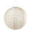 Allsop Home & Garden Stella Luxe Globe Boho 18" LED Lantern (Battery Powered) - Pearl - Thumbnail 1