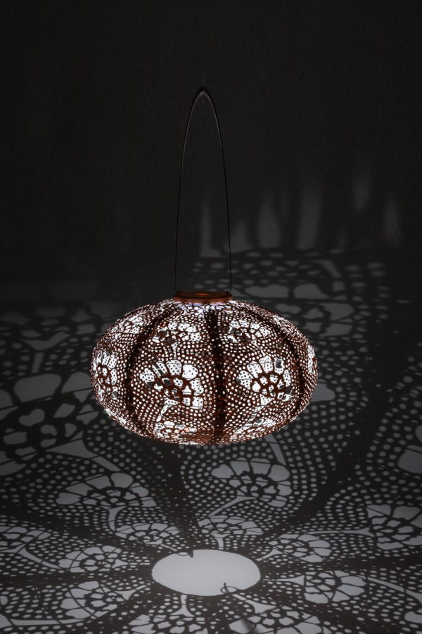 Allsop Home & Garden Stella Luxe Oval LED Lantern - Yarrow Clay