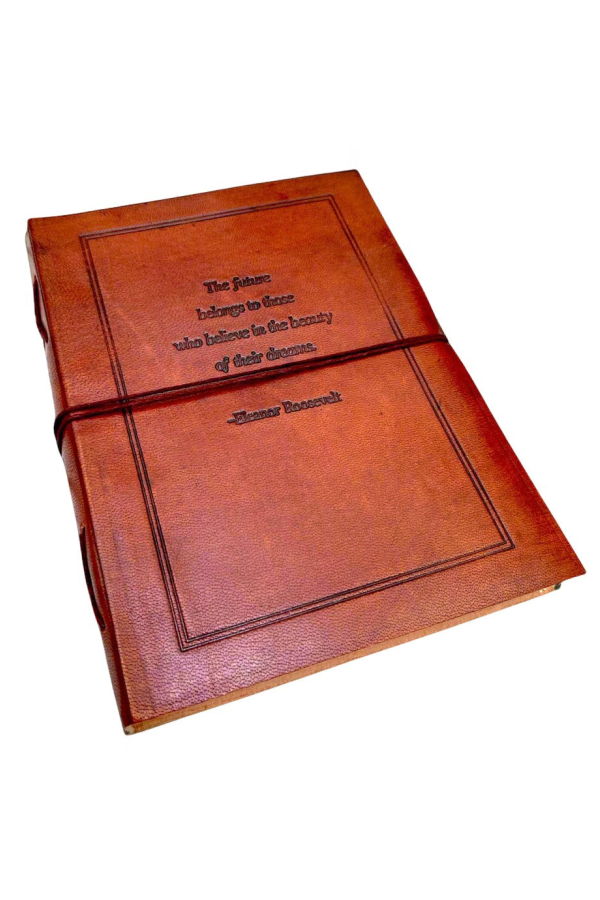 Soothi The Future Belongs Eleanor Roosevelt Quote Leather Journal
