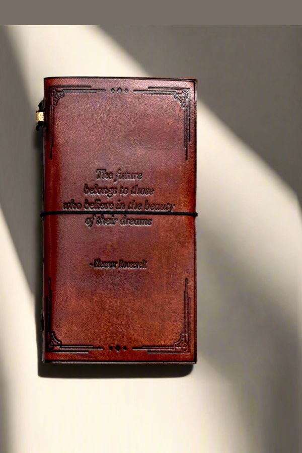 Soothi The Future Belongs Eleanor Roosevelt Quote Leather Journal