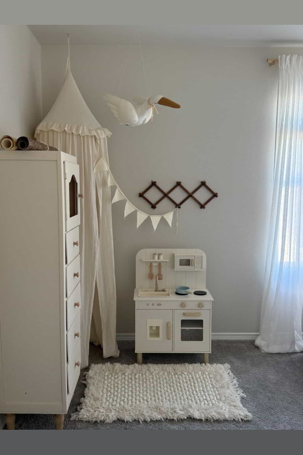 Piper&Cloth The Lullaby Stork Nursery Mobile - Milk