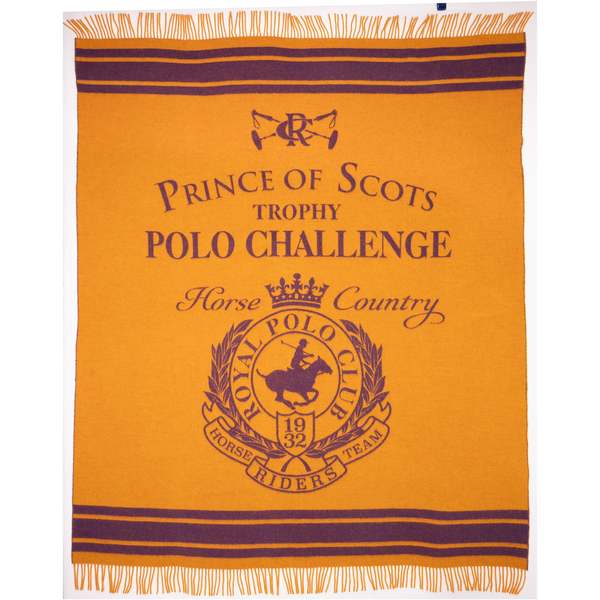 Prince of Scots The Polo Challenge Extra-Fine Italian Merino Wool Throw