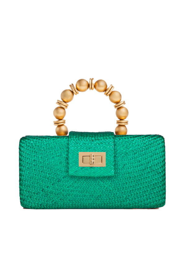 Soli & Sun Serena Woven Straw Clutch Bag