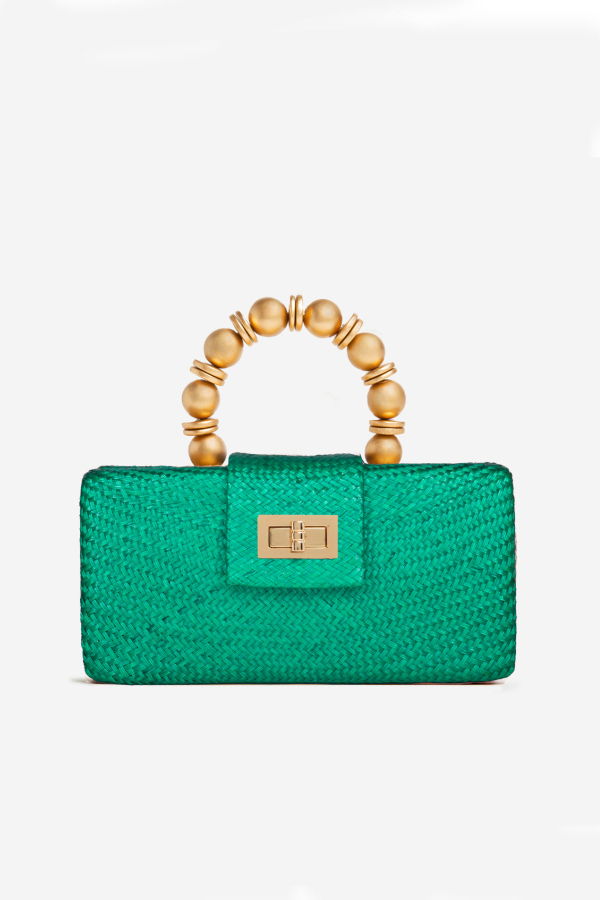 Soli & Sun Serena Woven Straw Clutch Bag
