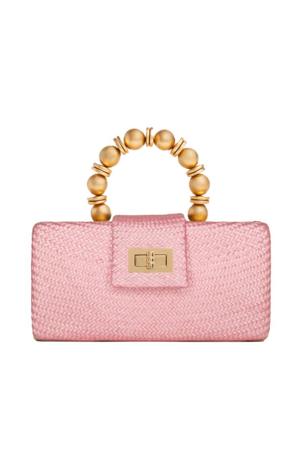 Soli & Sun Serena Woven Straw Clutch Bag