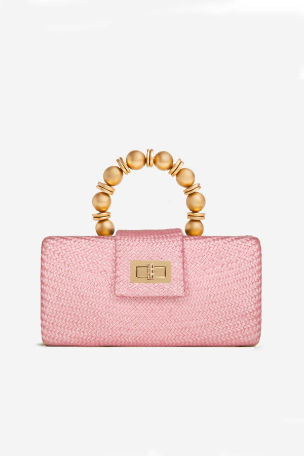 Soli & Sun Serena Woven Straw Clutch Bag
