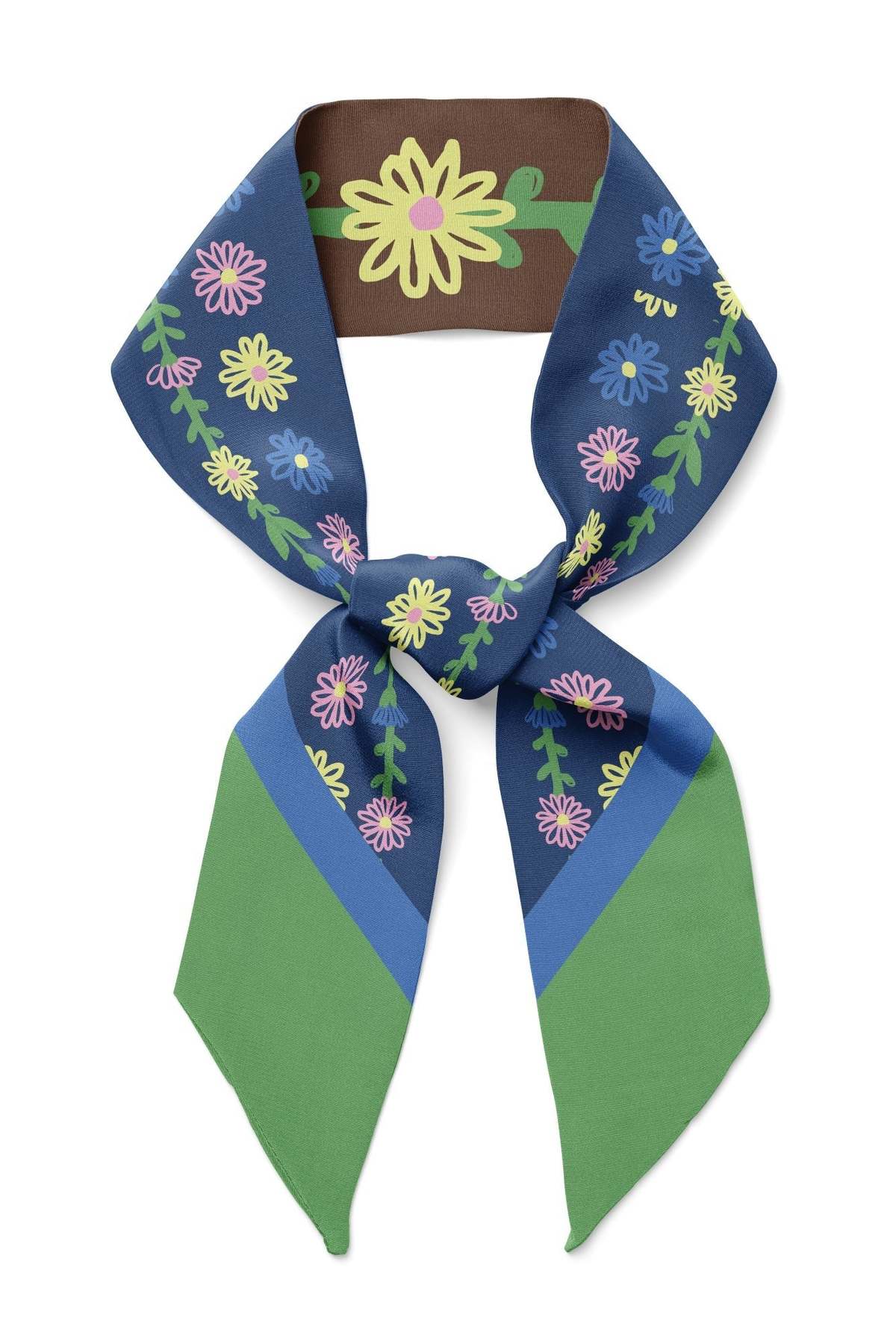 Centinelle Tiny Flowers Twilly Ribbon Scarf - Image 2 of 2