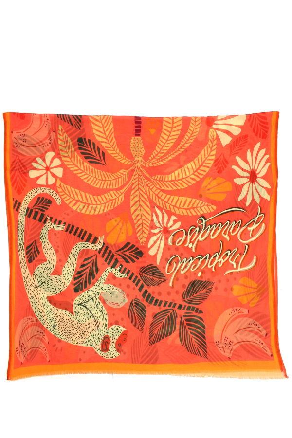 Vismaya Tropical Paradise Scarf - Orange