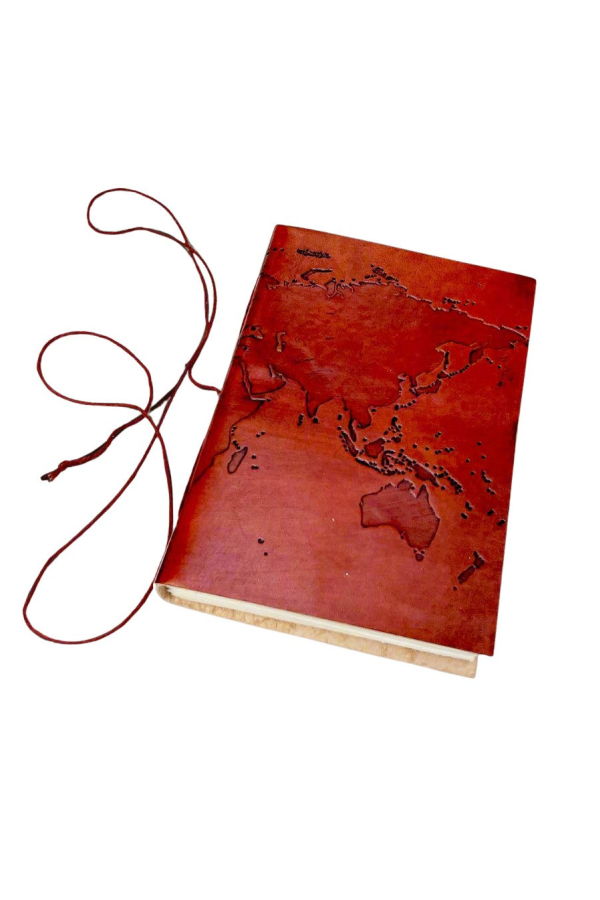 Soothi Vintage World Map 7x5 Handmade Leather Journal