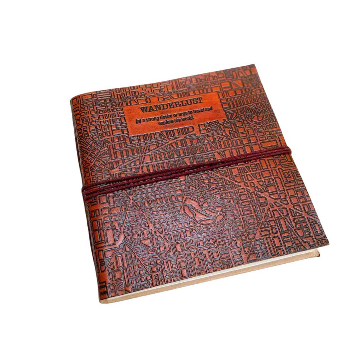 Soothi Wanderlust 7x7 Artist Handmade Leather Journal - Image 1 of 13