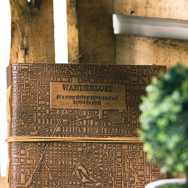 Soothi Wanderlust 7x7 Artist Handmade Leather Journal