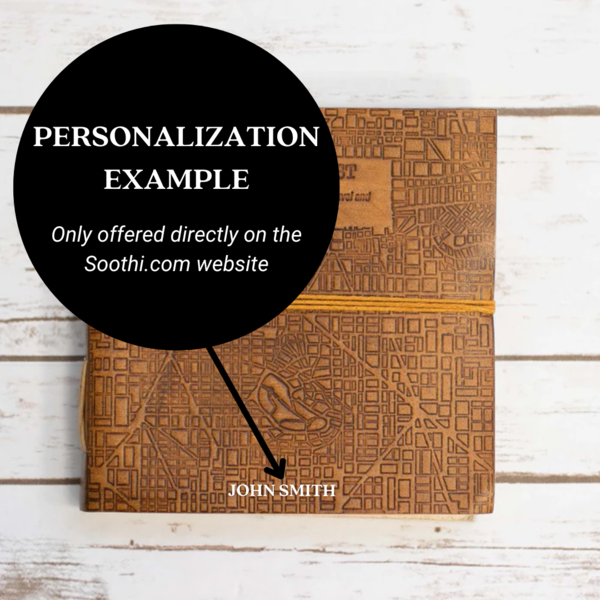 Soothi Wanderlust 7x7 Artist Handmade Leather Journal