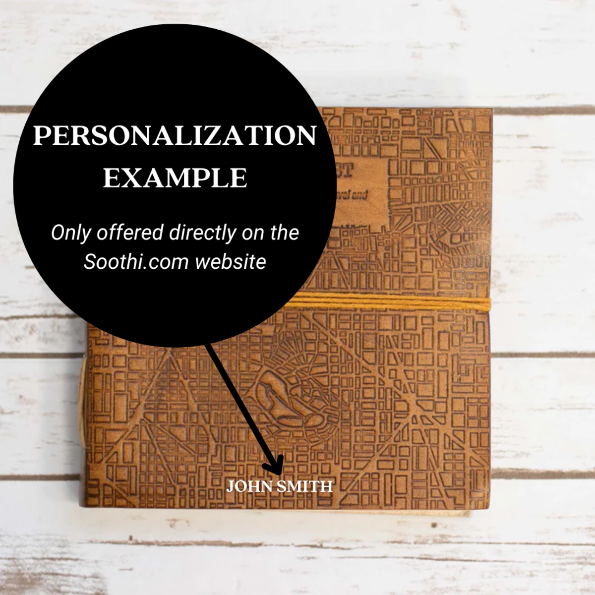 Soothi Wanderlust 7x7 Artist Handmade Leather Journal - Image 9 of 13