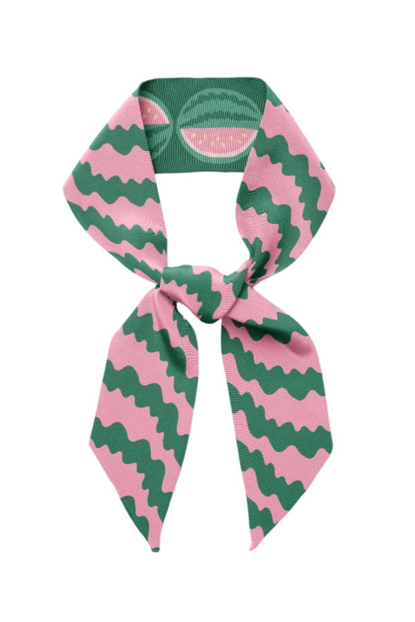 Centinelle Watermelon Twilly Ribbon Scarf