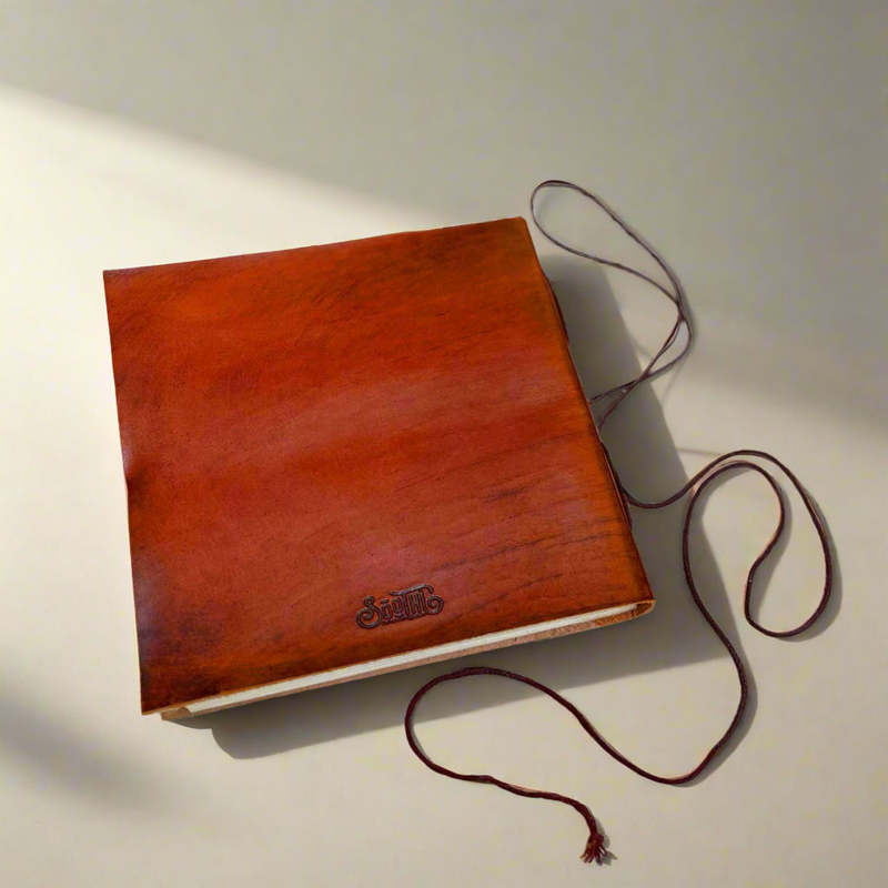 Soothi World Map 7x7 Artist Handmade Leather Journal