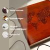 Soothi World Map 7x7 Artist Handmade Leather Journal - Thumbnail 6