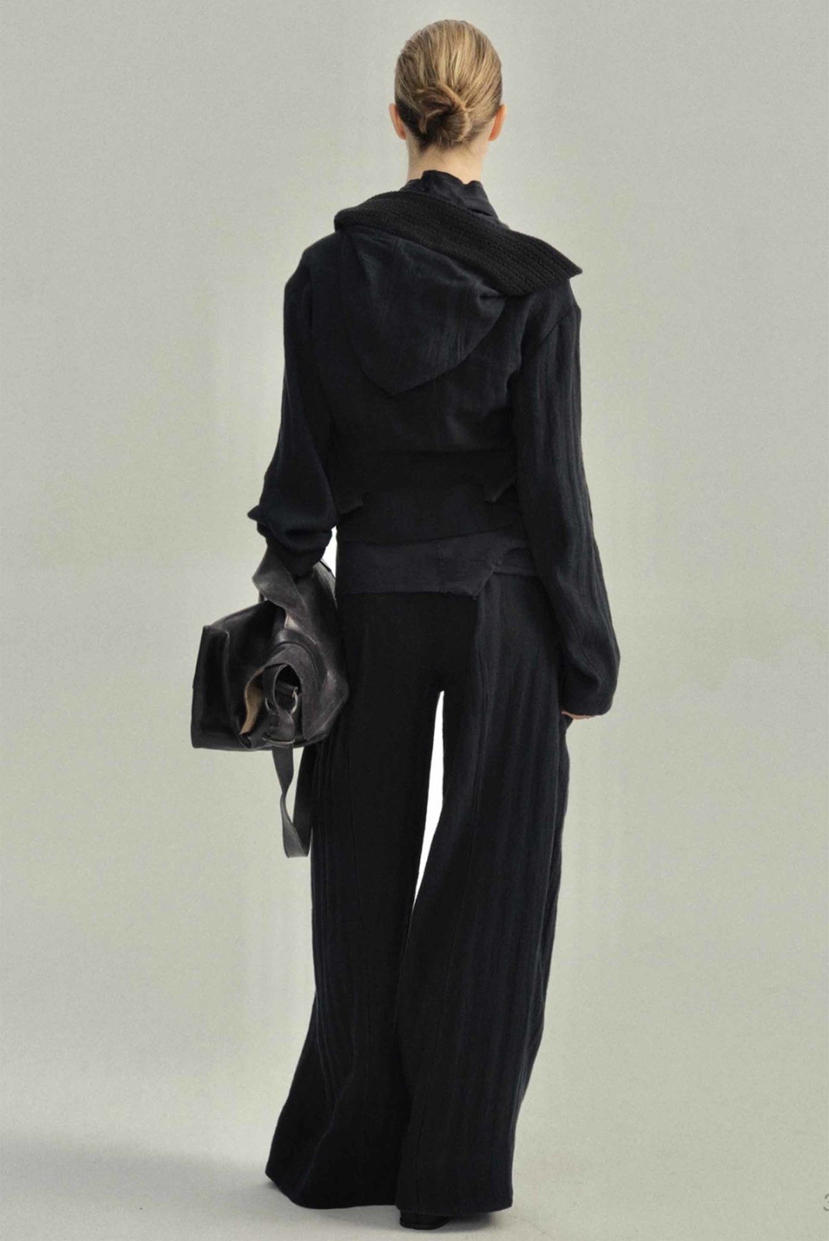 YEHUAFAN Black Linen Jacket - Image 2 of 2