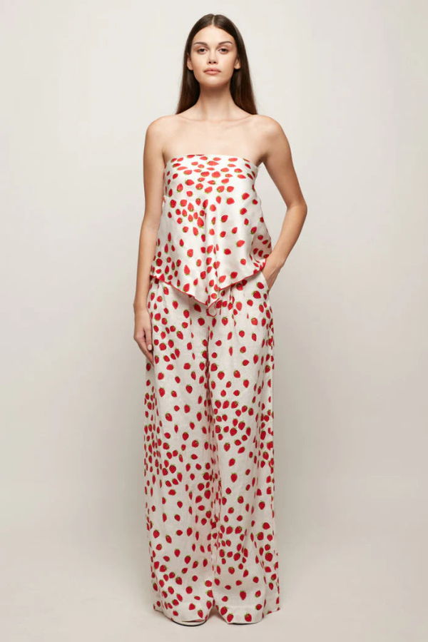 S/W/F Satin Scarf Top - Dots