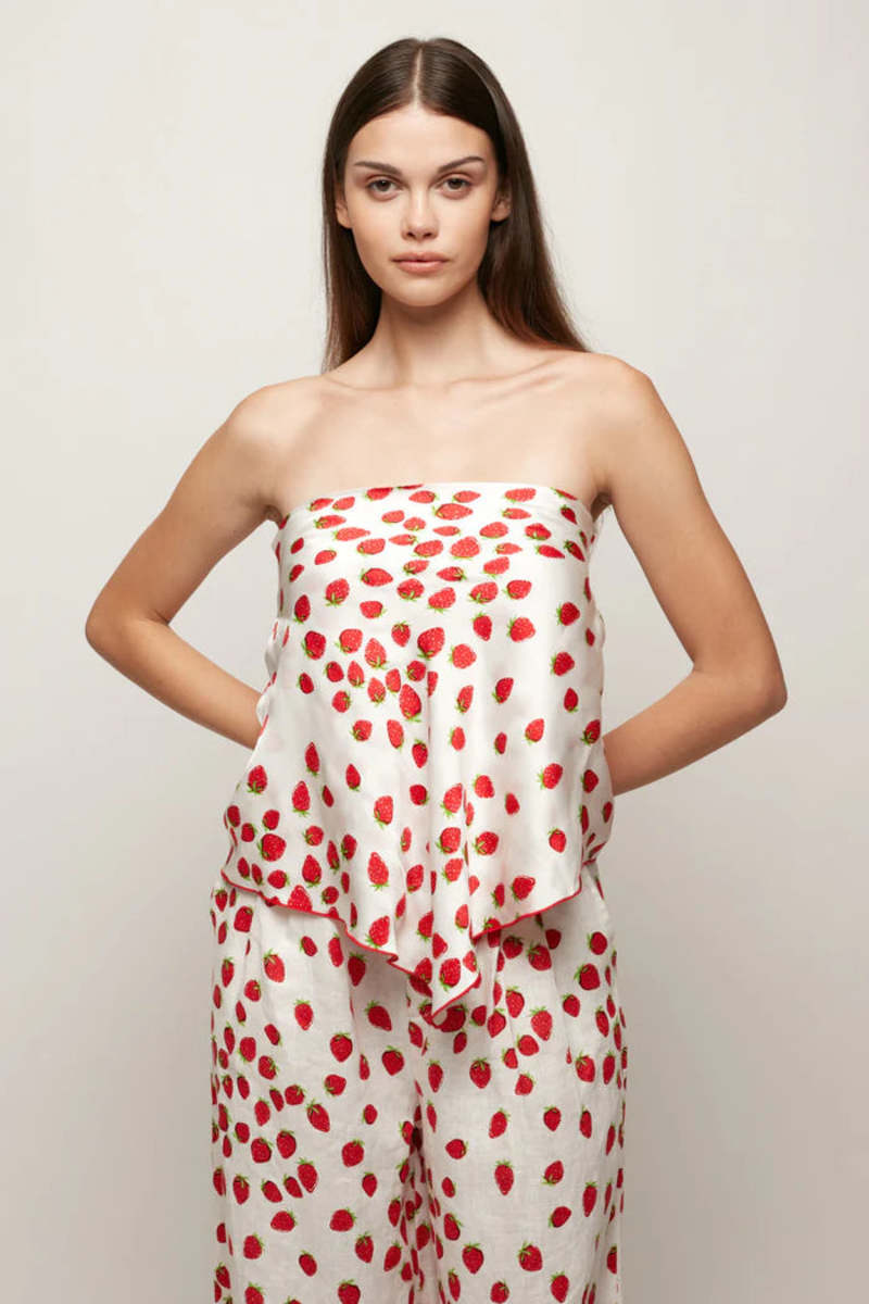 S/W/F Satin Scarf Top - Dots