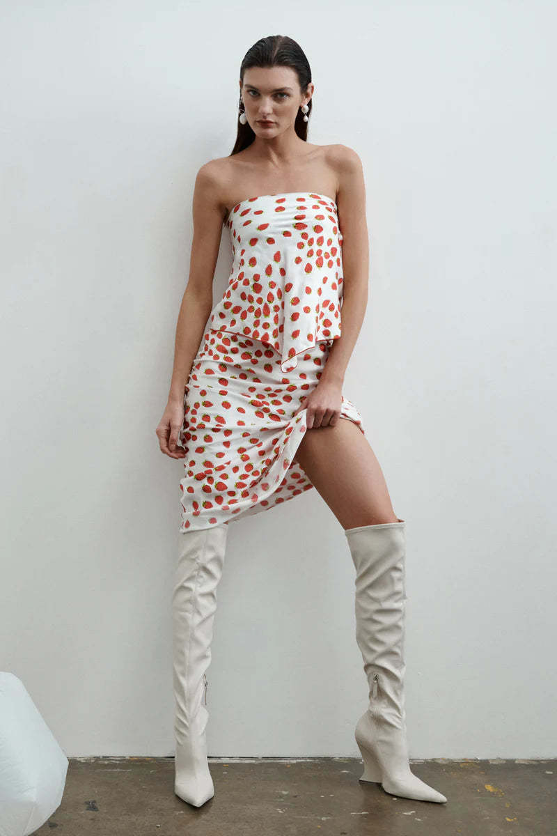 S/W/F Satin Scarf Top - Dots