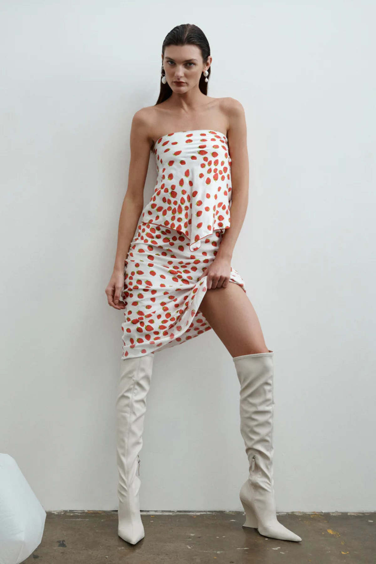 S/W/F Satin Scarf Top - Dots - Image 5 of 6