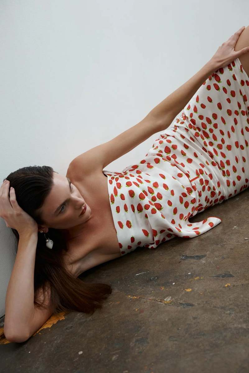 S/W/F Satin Scarf Top - Dots