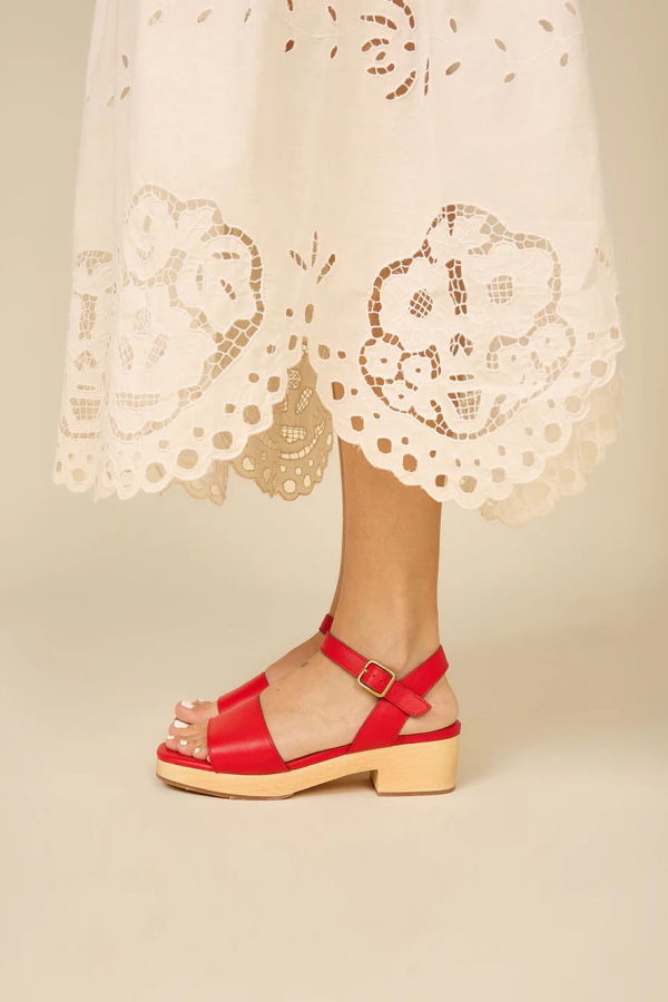 Charlotte Stone Allie Clog Sandal - Rouge