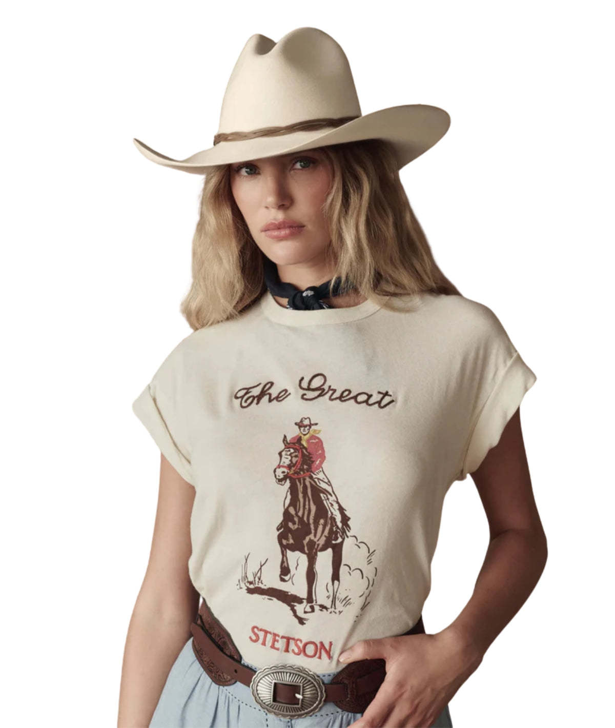 The Great. Boxy Crew Stetson Graphic Tee - Image 1 of 4