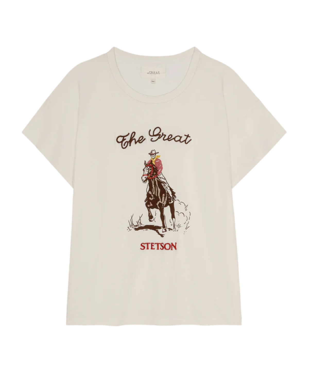 The Great. Boxy Crew Stetson Graphic Tee - Image 4 of 4