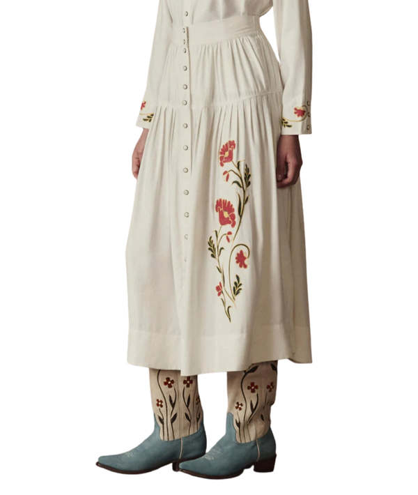 The Great. The Western Embroidered Highland Skirt The Great. The Western Embroidered Highland Skirt