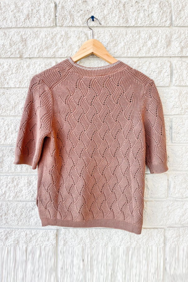 Varley Agathe Knit Top - Brownie