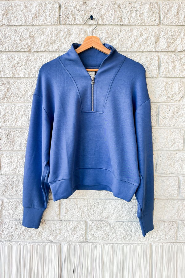 Varley Davidson Sweat Top - Bijou Blue
