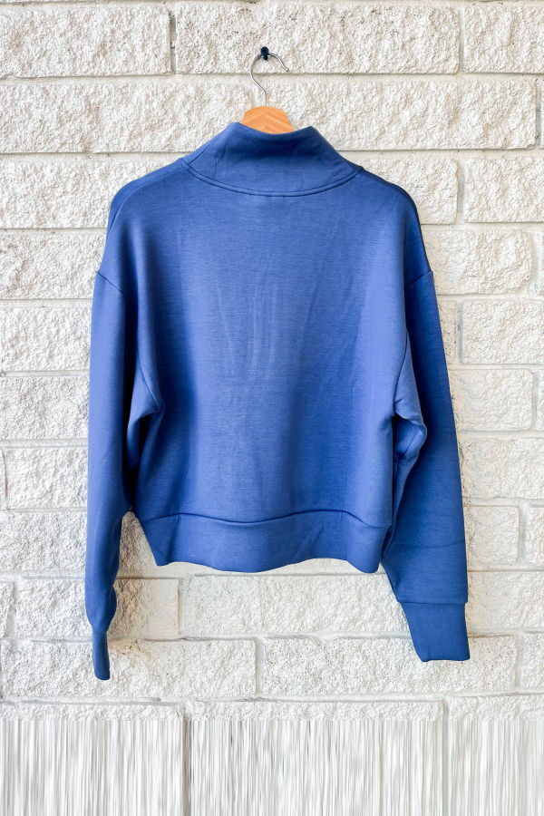 Varley Davidson Sweat Top - Bijou Blue