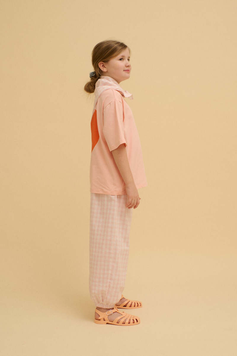 KIDS OXOX Club Pink Checkered Balloon Pants