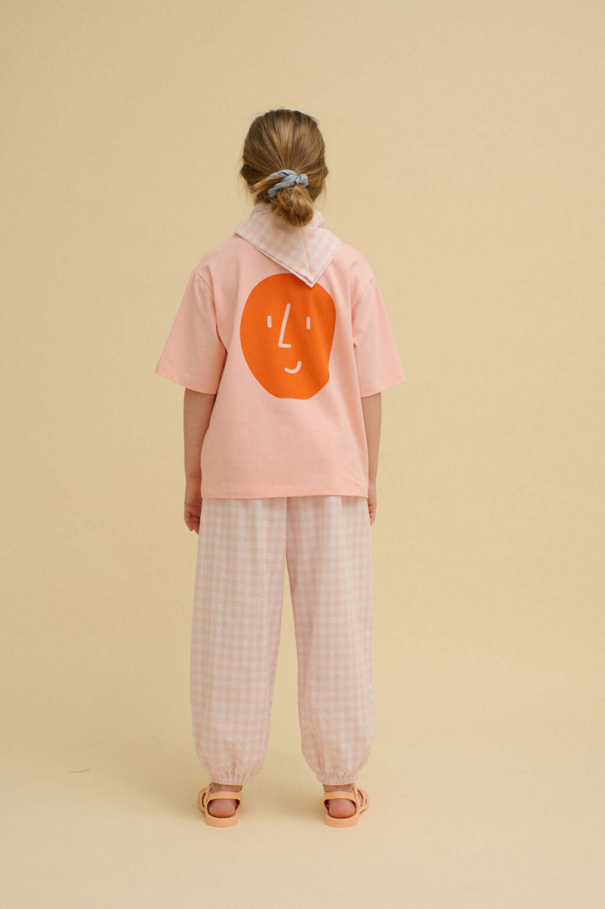 KIDS OXOX Club Pink Checkered Balloon Pants - Image 4 of 4