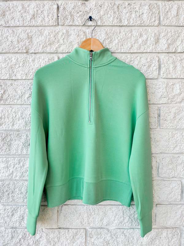 Varley Mavis Mock Neck Sweatshirt - Green Spruce