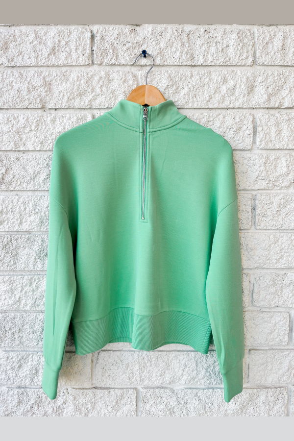 Varley Mavis Mock Neck Sweatshirt - Green Spruce