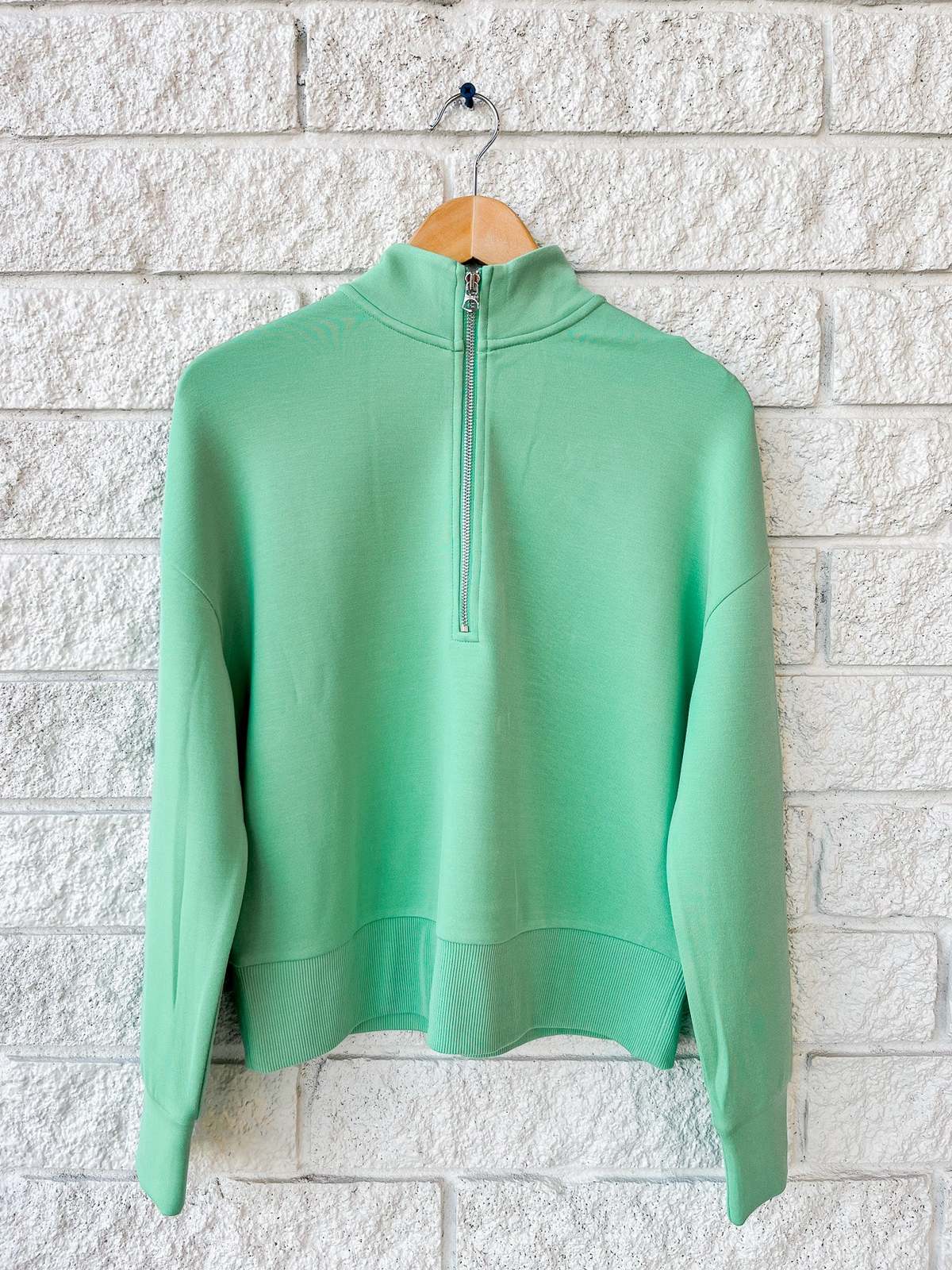 Varley Mavis Mock Neck Sweatshirt - Green Spruce - Image 1 of 4