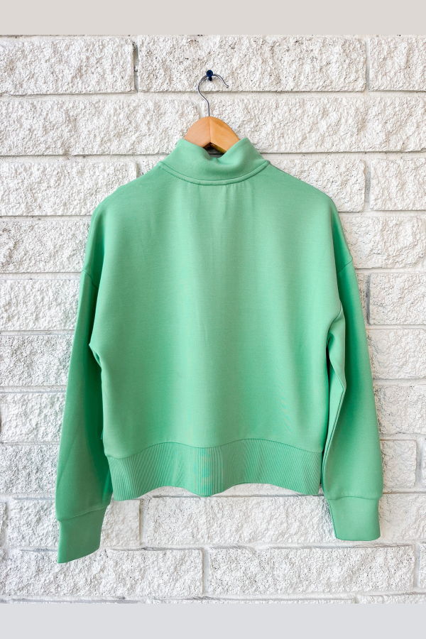 Varley Mavis Mock Neck Sweatshirt - Green Spruce