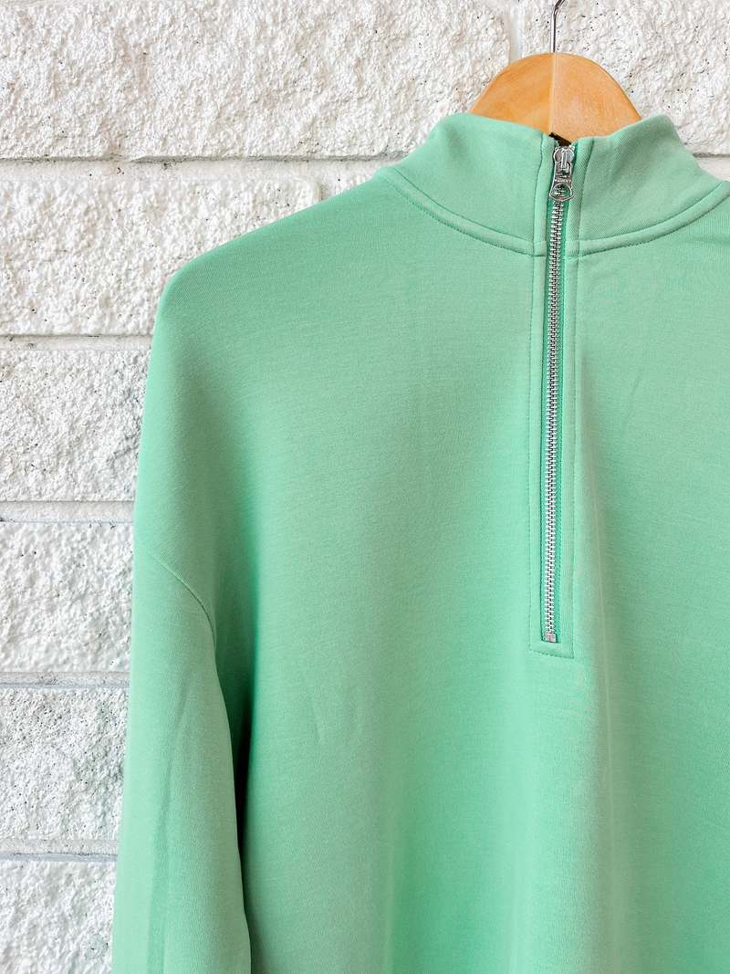 Varley Mavis Mock Neck Sweatshirt - Green Spruce