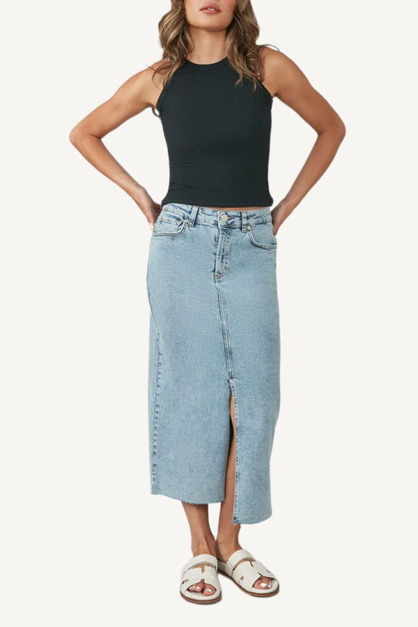 Lola Denim Halston Denim Skirt