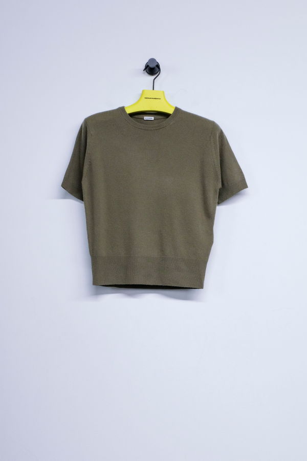 Jil Sander Wool Cashmere Short Sleeve Sweater