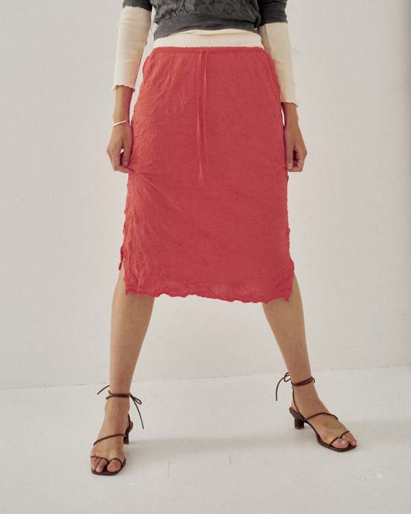 SAYAKA DAVIS NEW YORK Crinkled Knit Skirt