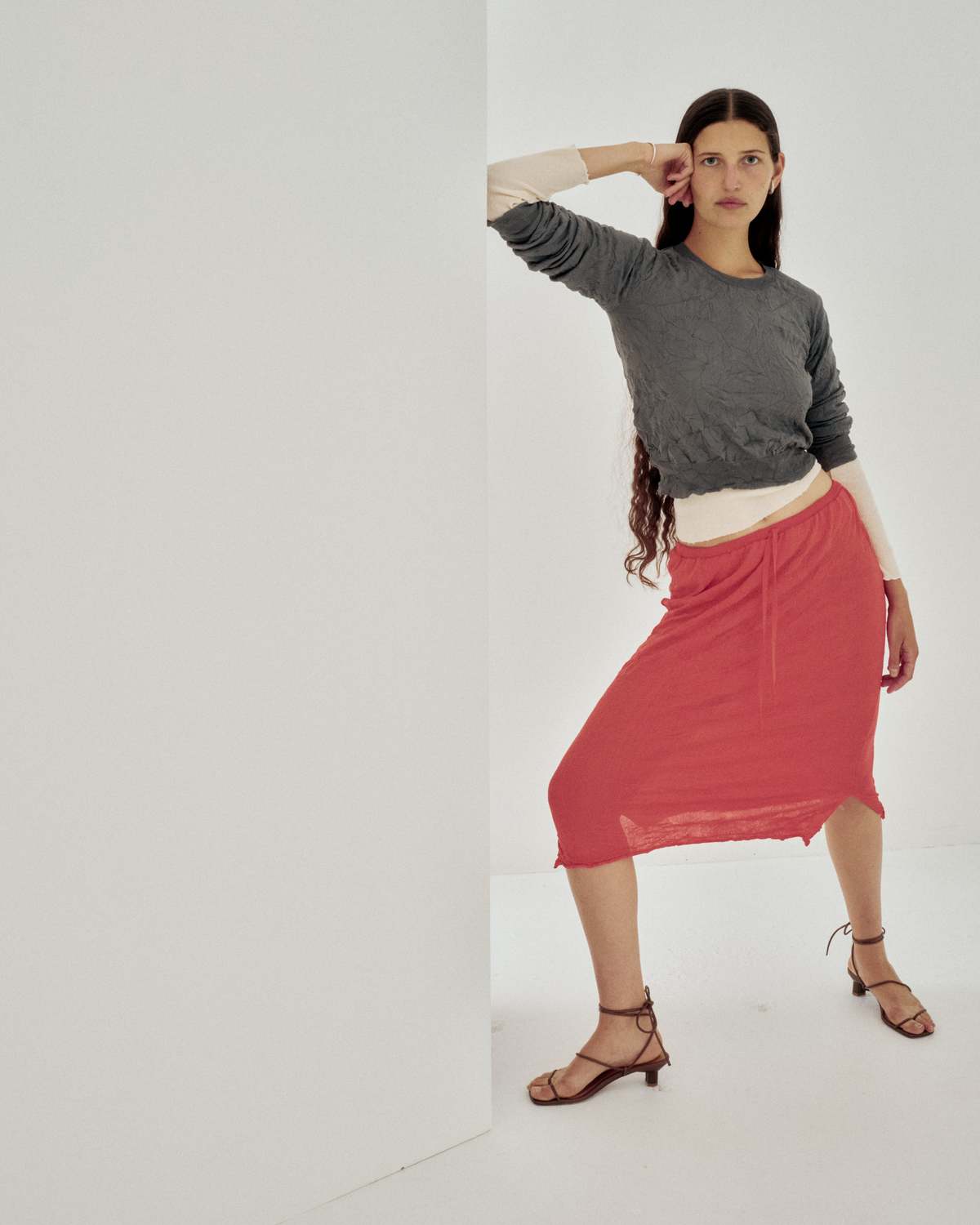 SAYAKA DAVIS NEW YORK Crinkled Knit Skirt - Image 2 of 6