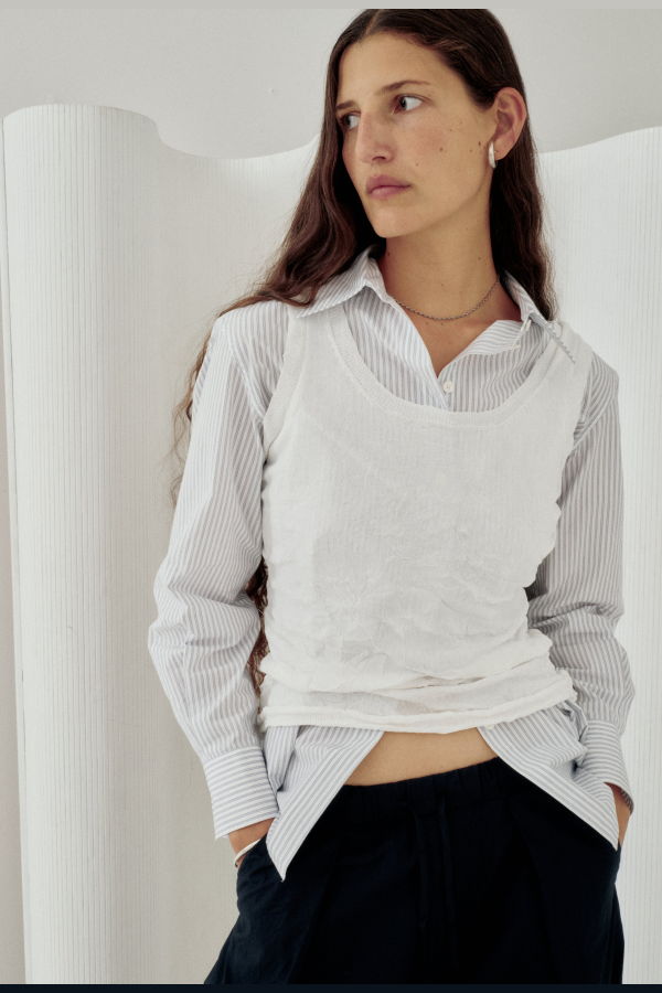 SAYAKA DAVIS NEW YORK Crinkled Knit Tank