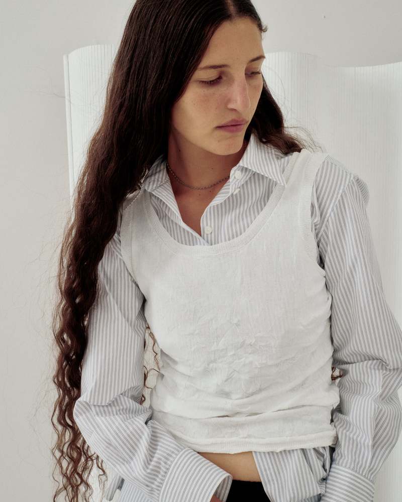 SAYAKA DAVIS NEW YORK Crinkled Knit Tank