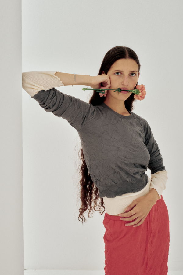 SAYAKA DAVIS NEW YORK Crinkled Pullover