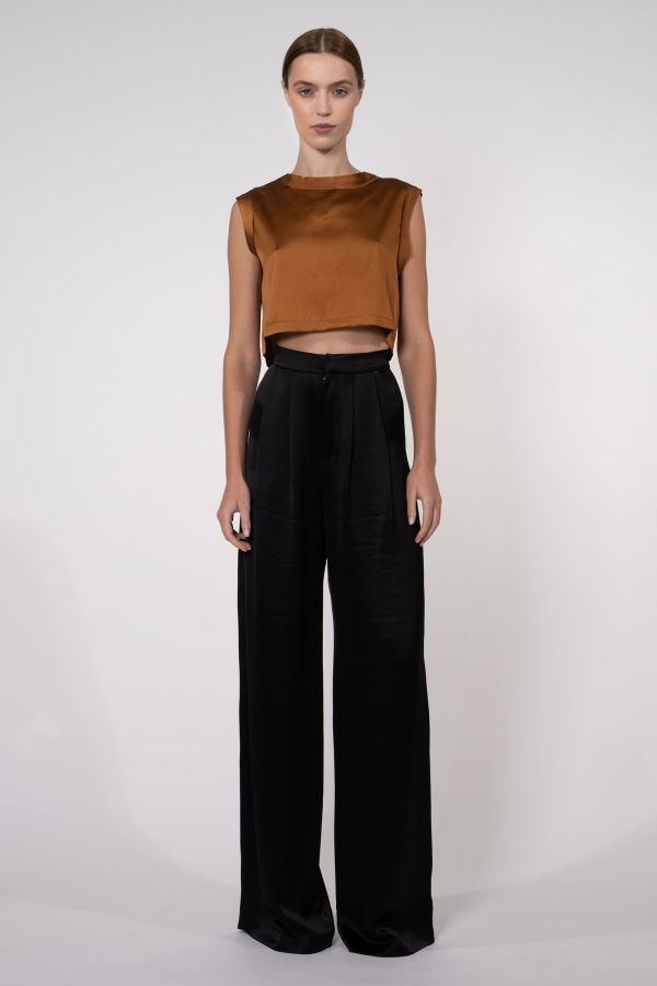 nonchalantlabel Mel Crop Top - Brown