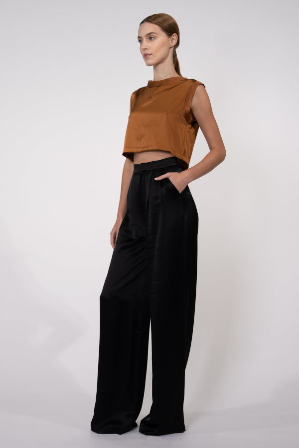 nonchalantlabel Mel Crop Top - Brown